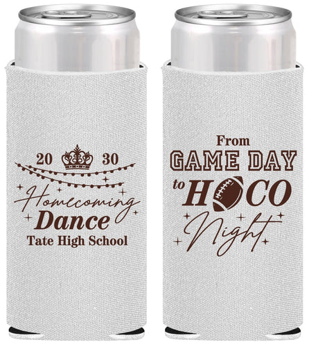 Personalized Homecoming Slim Can Coolers - Gameday To Hoco Night | 330005