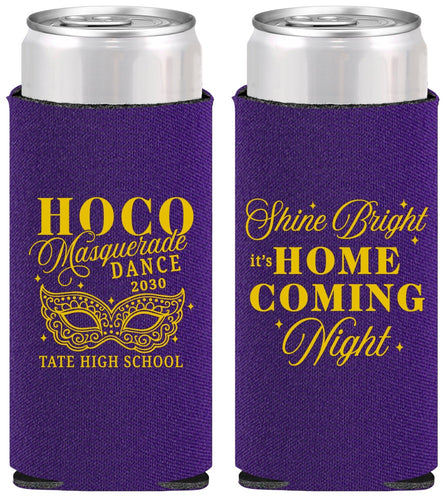 Personalized Homecoming Slim Can Coolers - Hoco Masquerade Dance | 330009