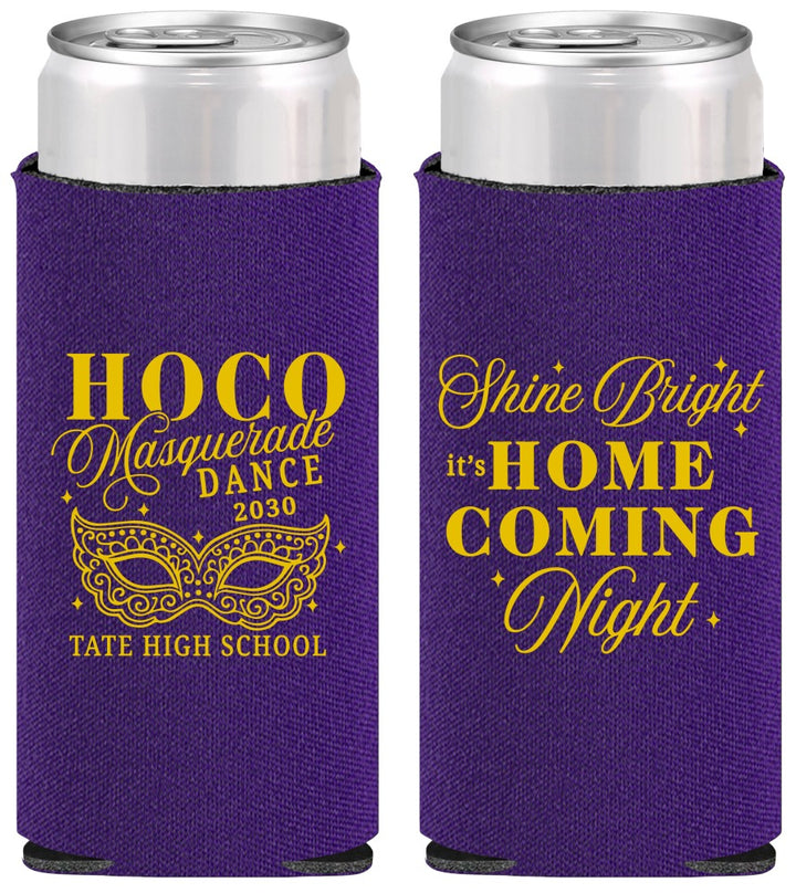 Personalized Homecoming Slim Can Coolers - Hoco Masquerade Dance | 330009