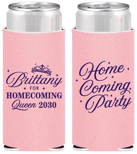 Personalized Homecoming Slim Can Coolers - Hoco Queen Vote | 330022