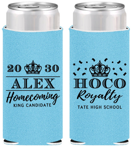 Personalized Homecoming Slim Can Coolers - Hoco King Vote | 330025