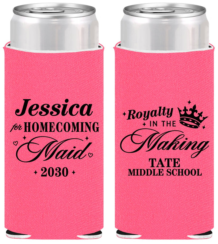 Personalized Homecoming Slim Can Coolers - Hoco Maid Vote | 330029