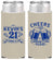 Personalized 21st Birthday Slim Can Coolers - Cheers To Twenty One Years | 340000