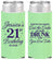 Personalized 21st Birthday Slim Can Coolers - Candles Cake Drunk | 340010