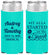 Personalized Wedding Slim Can Coolers - Started On The Beach | 361