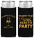 Personalized Wedding Slim Can Coolers - Formal Here To Party | 366
