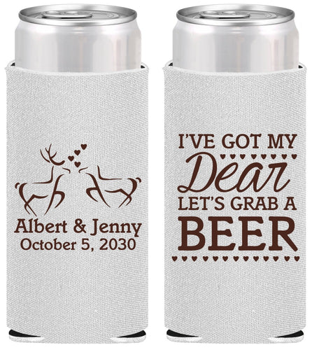 Personalized Wedding Slim Can Coolers - Dear Beer | 372