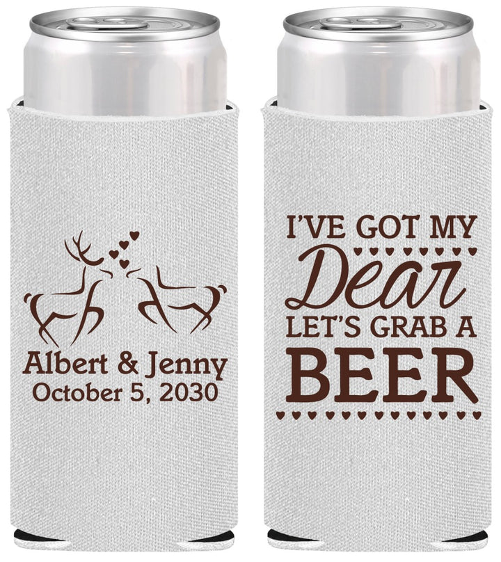 Personalized Wedding Slim Can Coolers - Dear Beer | 372