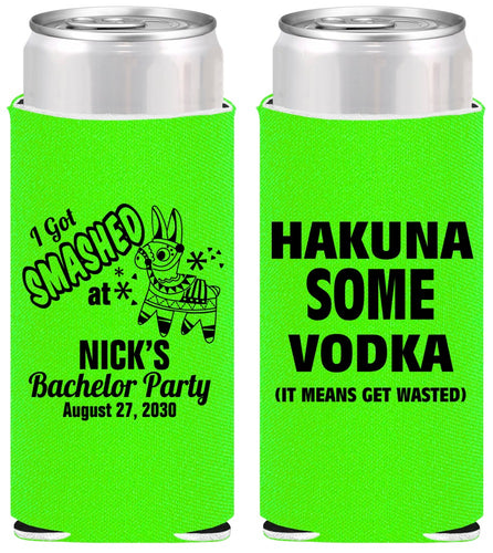 Personalized Bachelor Party Slim Can Coolers - Fiesta Mexican | 40004