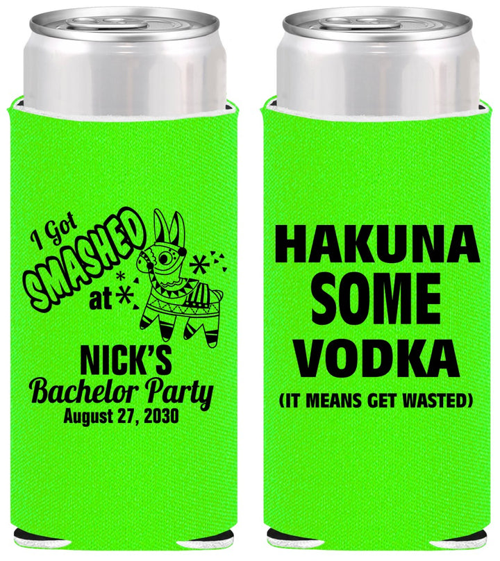 Personalized Bachelor Party Slim Can Coolers - Fiesta Mexican | 40004