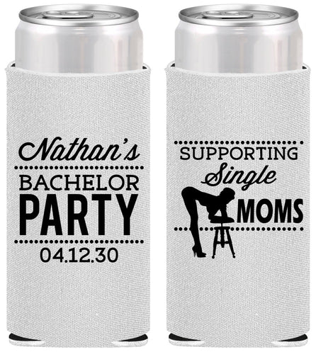 Personalized Bachelor Party Slim Can Coolers - Strip Club | 40006