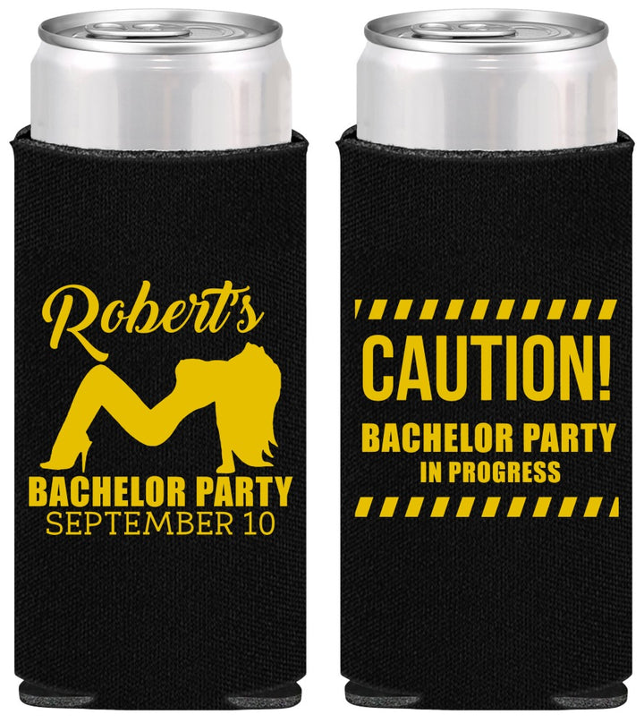 Personalized Bachelor Party Slim Can Coolers - Strip Club | 40037