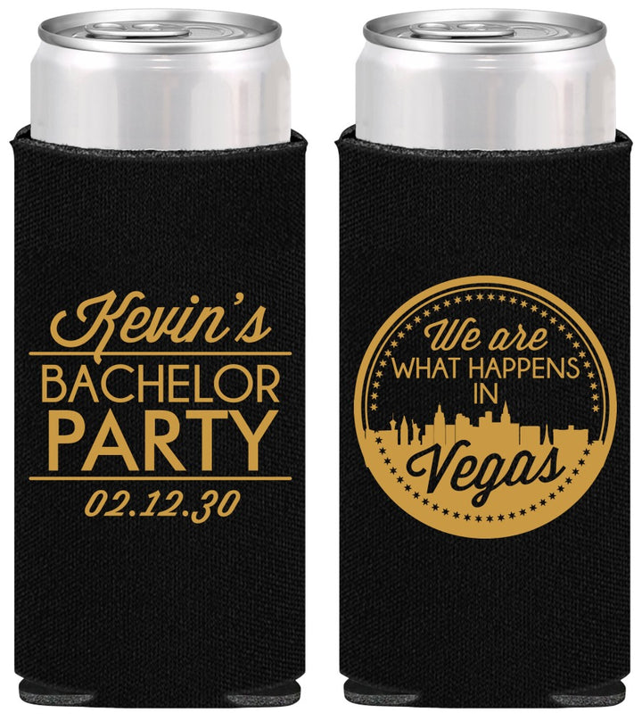 Personalized Bachelor Party Slim Can Coolers - Last Vegas | 40060