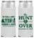 Personalized Wedding Slim Can Coolers - The Hunt Is Over | 403