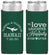 Personalized Wedding Slim Can Coolers - Love Laughter Happily | 404