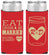 Personalized Wedding Slim Can Coolers - Eat Drink Be Married | 417