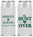 Personalized Wedding Slim Can Coolers - The Hunt Is Over | 422