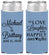Personalized Wedding Slim Can Coolers - Love Laughter Happily | 432