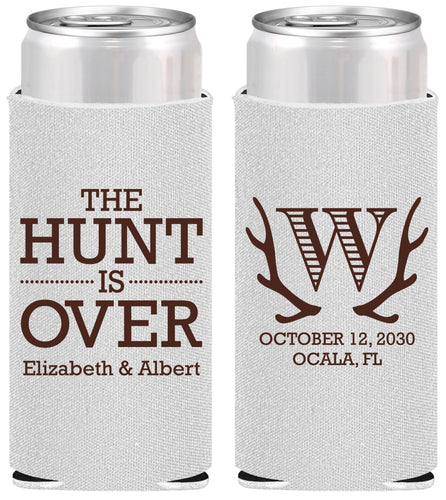 Personalized Wedding Slim Can Coolers - Monogram | 442