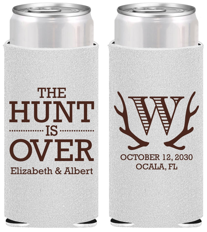 Personalized Wedding Slim Can Coolers - Monogram | 442