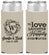 Personalized Wedding Slim Can Coolers - Love Laughter Happily | 461