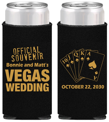 Personalized Wedding Slim Can Coolers - Las Vegas | 465