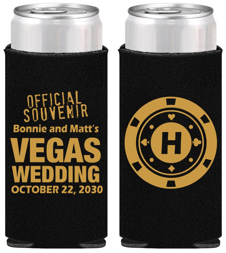 Personalized Wedding Slim Can Coolers - Las Vegas | 467