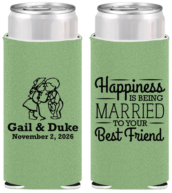Personalized Wedding Slim Can Coolers - Best Friend | 499