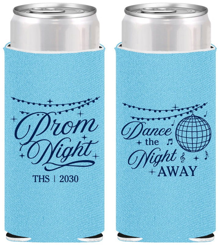 Personalized Prom Slim Can Coolers - Dance The Night Away | 50001