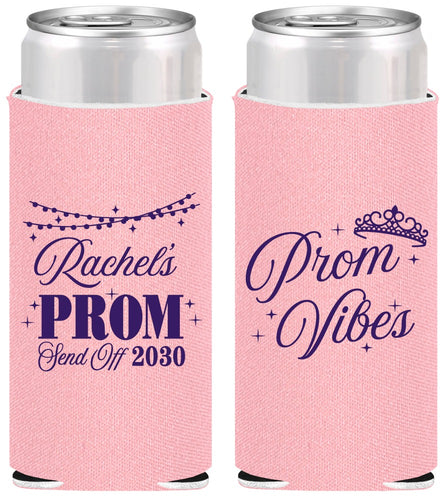 Personalized Prom Slim Can Coolers - Send Off | 50007
