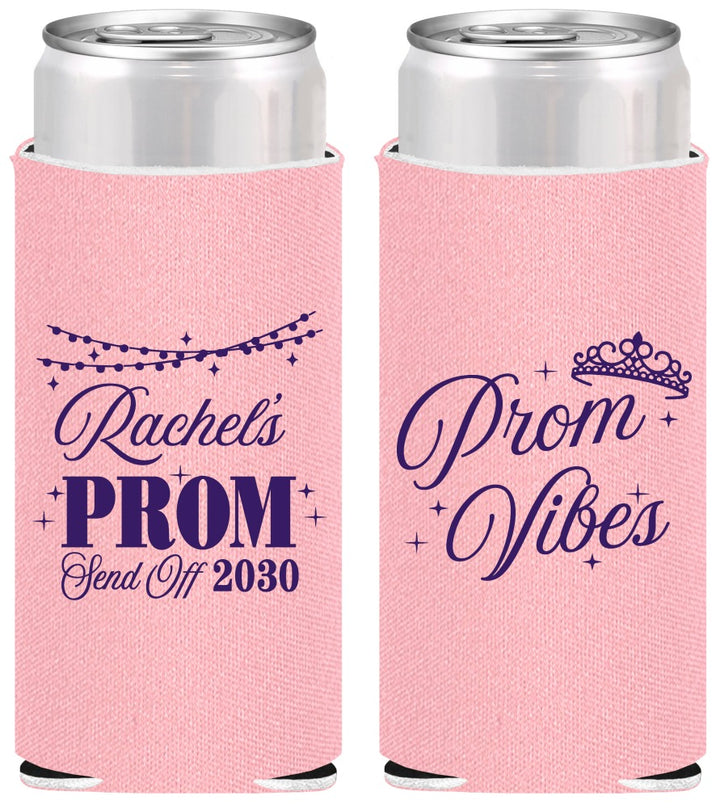 Personalized Prom Slim Can Coolers - Send Off | 50007