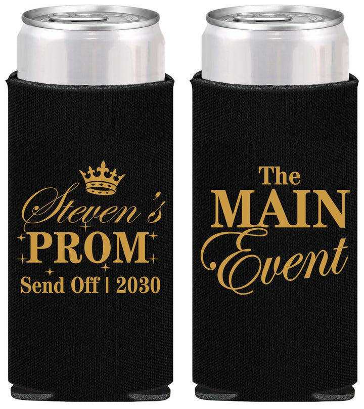 Personalized Prom Slim Can Coolers - Send Off | 50008