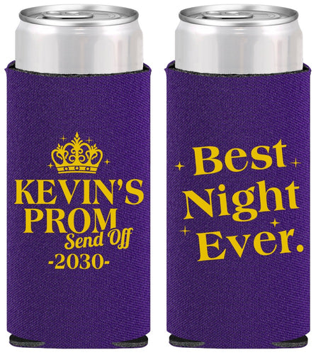 Personalized Prom Slim Can Coolers - Send Off | 50009
