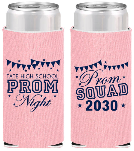 Personalized Prom Slim Can Coolers - Squad | 50015