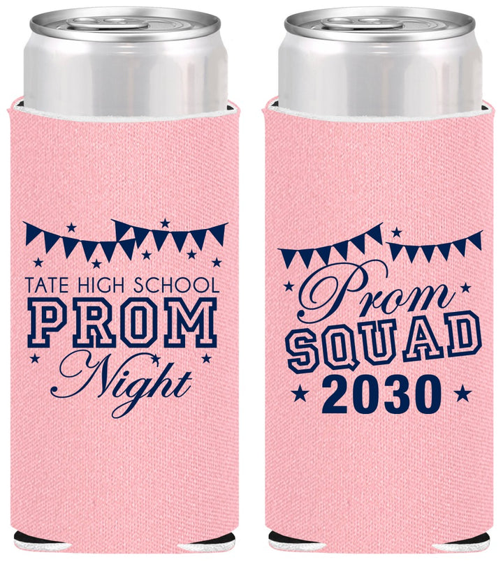 Personalized Prom Slim Can Coolers - Squad | 50015