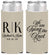 Personalized Wedding Slim Can Coolers - Monogram Tying Knot | 559