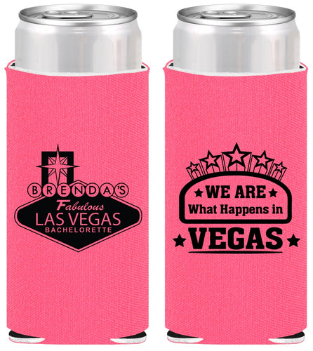 Personalized Bachelorette Slim Can Coolers - Las Vegas | 60016