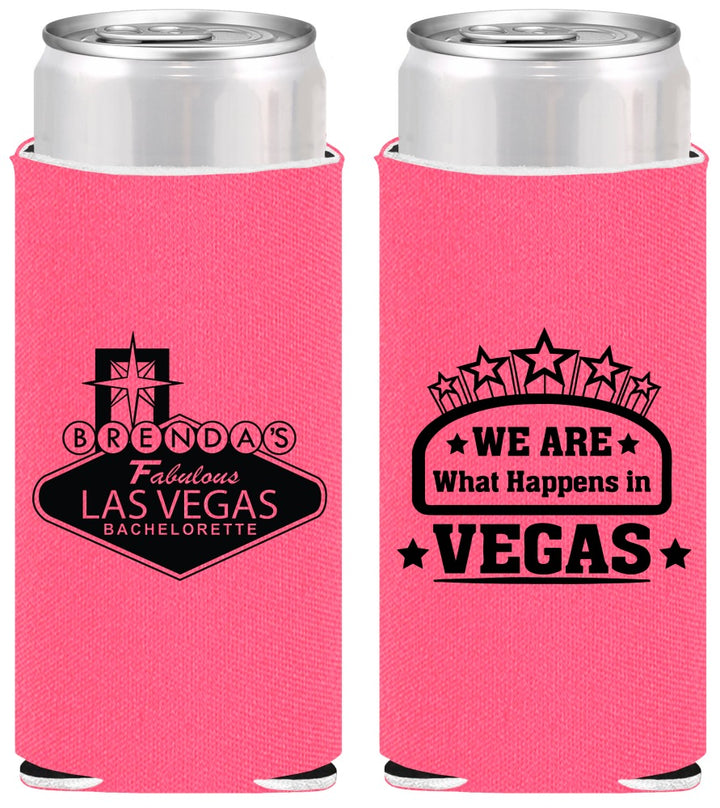 Personalized Bachelorette Slim Can Coolers - Las Vegas | 60016