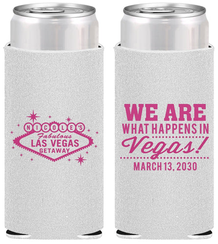Personalized Bachelorette Slim Can Coolers - Las Vegas | 60029