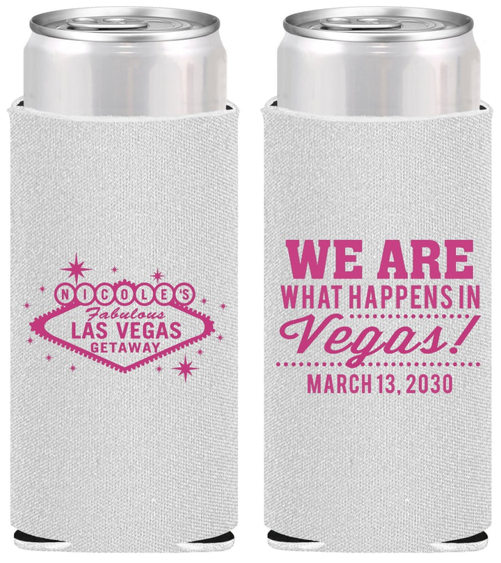 Personalized Bachelorette Slim Can Coolers - Las Vegas | 60029