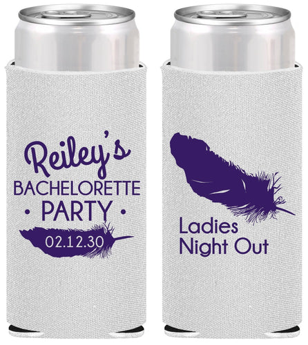 Personalized Bachelorette Slim Can Coolers - Ladies Night Out | 60087