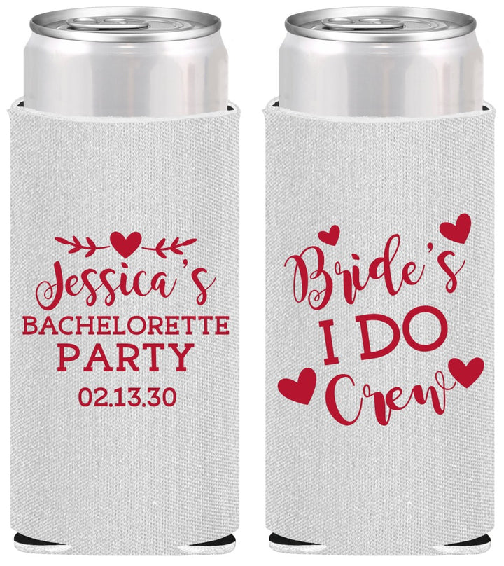 Personalized Bachelorette Slim Can Coolers - Brides I Do Crew | 60159