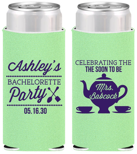 Personalized Bachelorette Slim Can Coolers - Teapot | 60189