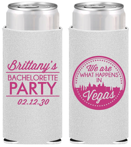 Personalized Bachelorette Slim Can Coolers - Las Vegas | 60190