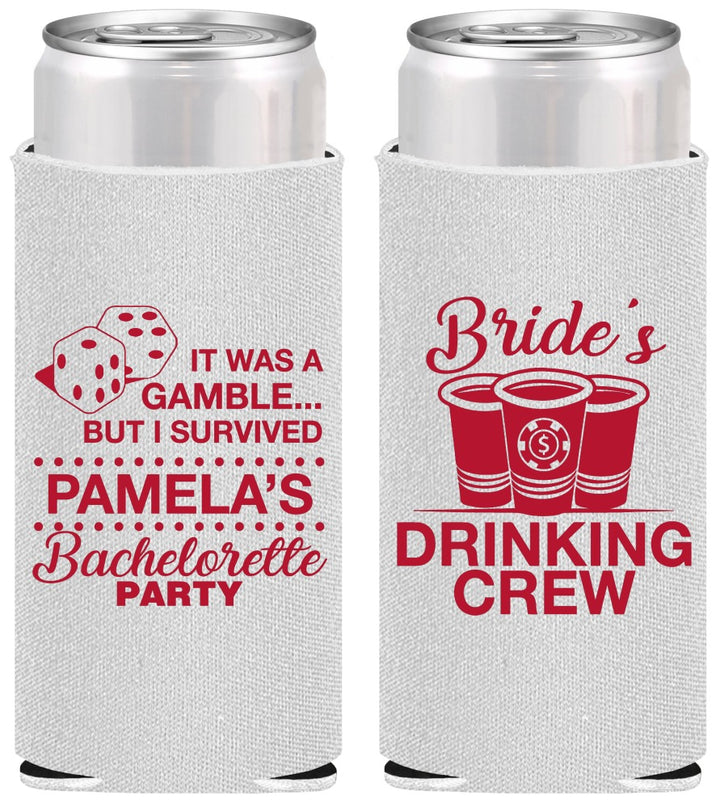 Personalized Bachelorette Slim Can Coolers - Las Vegas | 60194