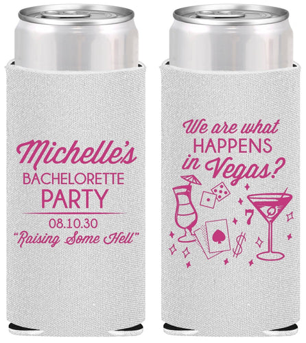 Personalized Bachelorette Slim Can Coolers - Las Vegas | 60199