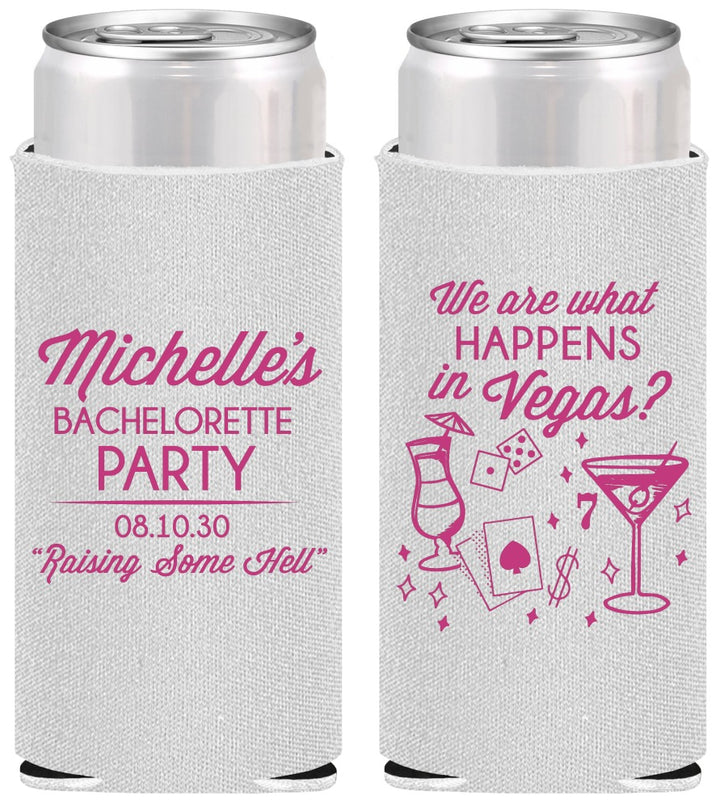 Personalized Bachelorette Slim Can Coolers - Las Vegas | 60199