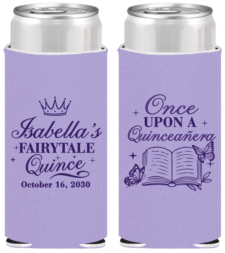 Personalized Quinceanera Slim Can Coolers - Once Upon A Quince | 70013