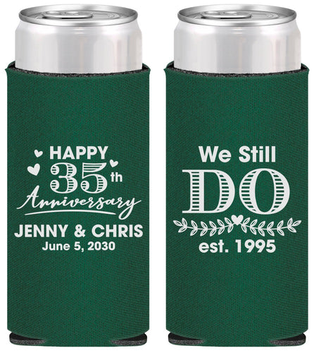 Personalized Anniversary Slim Can Coolers - 35th Wedding | 80014