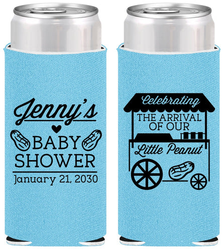 Personalized Baby Shower Slim Can Coolers - Little Peanut | 90030